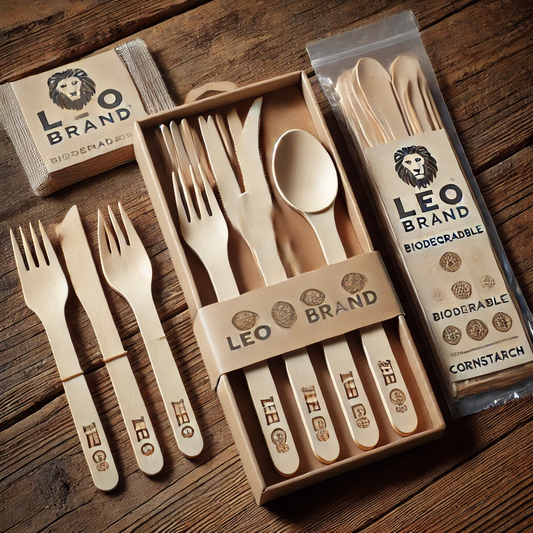 Biodegradable Wooden Cutlery Set (Fork, Spoon, Knife)