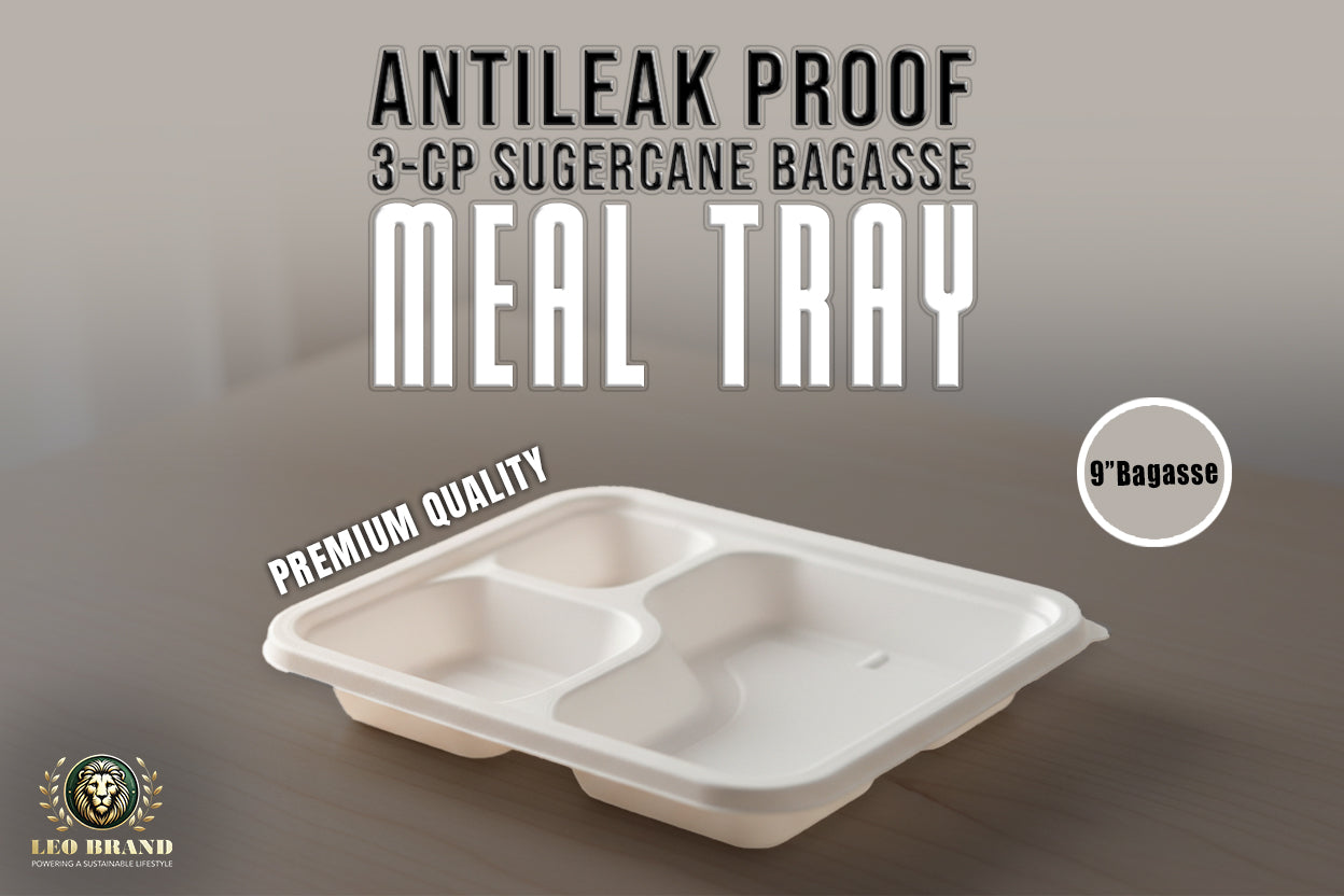 3CP Premium Sugarcane Tray & Plate