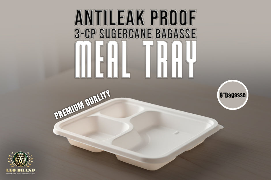 3CP Premium Sugarcane Tray & Plate