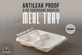 3CP Premium Sugarcane Tray & Plate