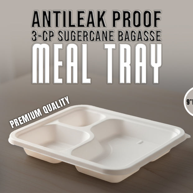 3CP Premium Sugarcane Tray & Plate