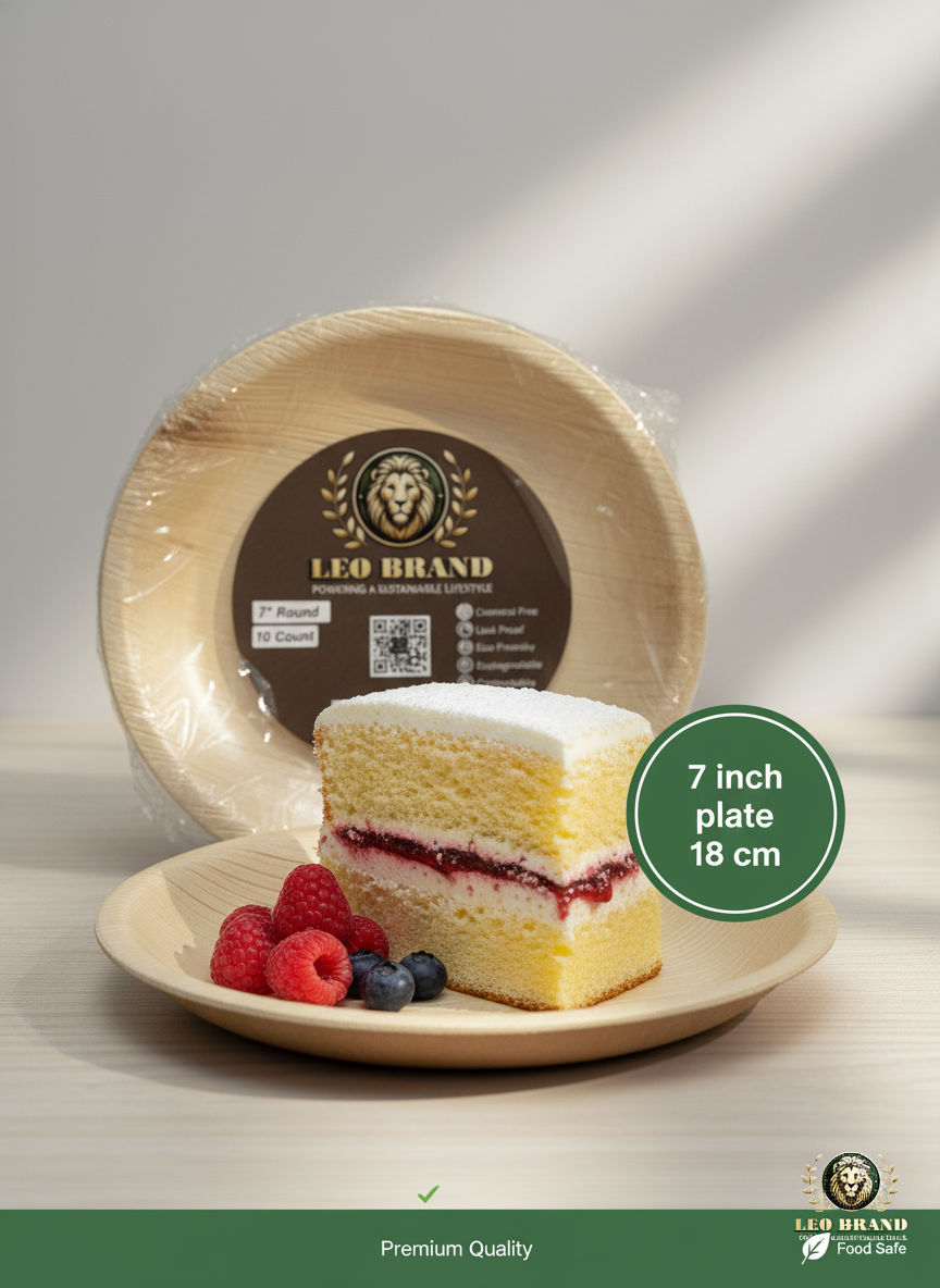 7 inch Premium Areca Palm Leaf Plates