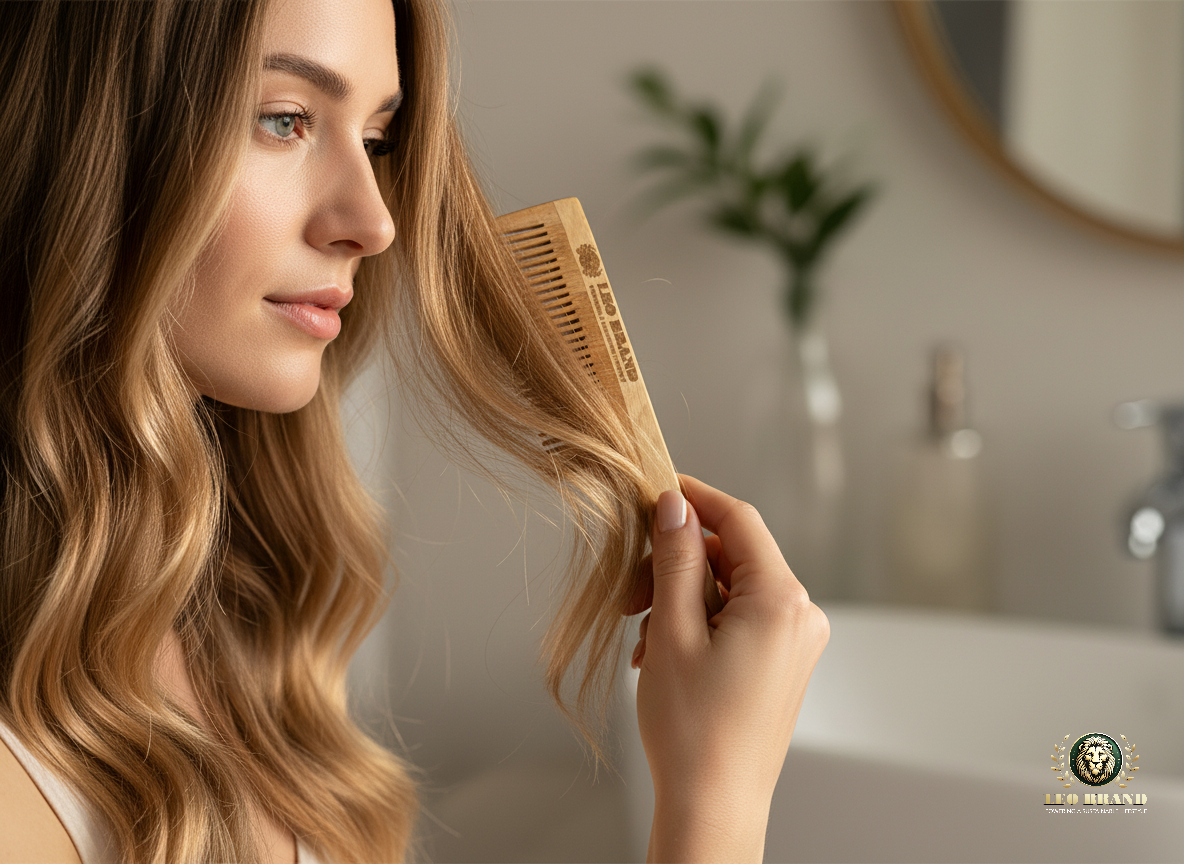 Neem Wood Dual Comb - Anti Hairfall and Dandruff Control