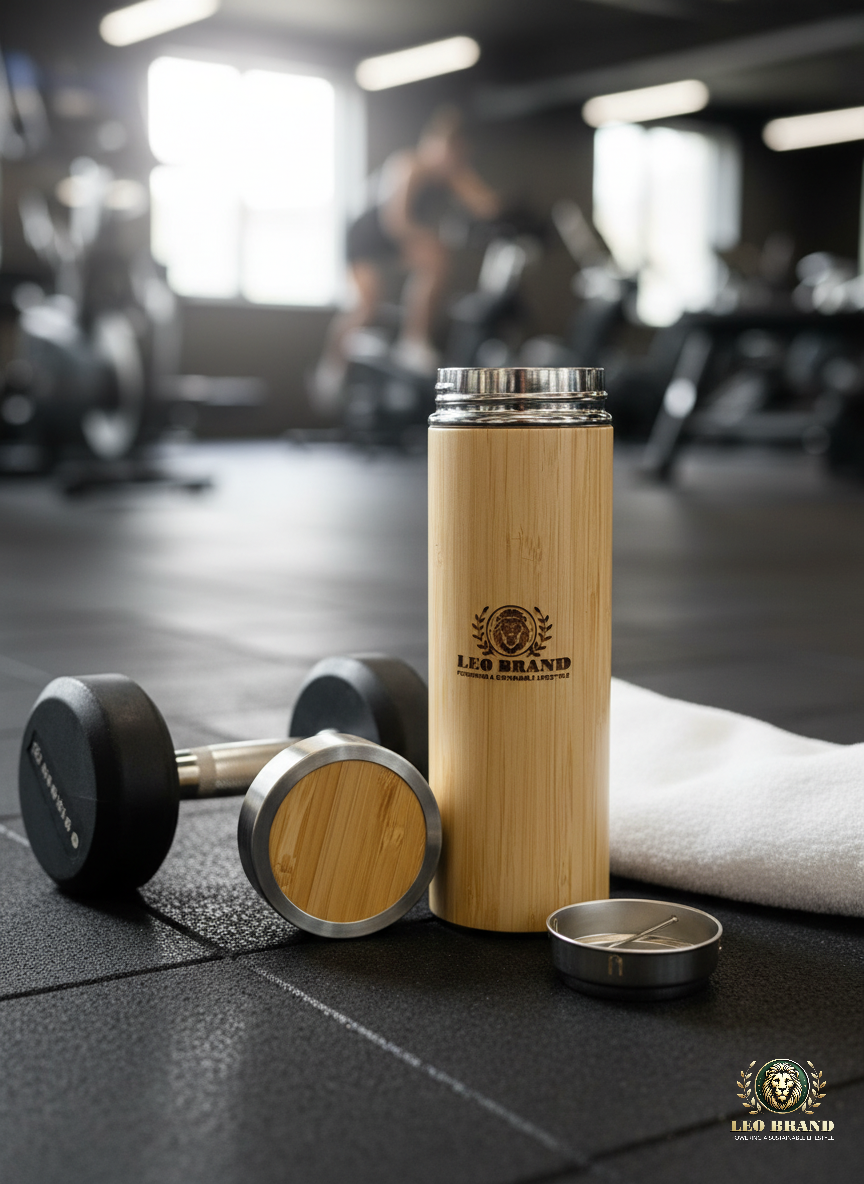 Bamboo 500ml Water Bottle - Thermos Bamboo Flask for Hot and Cold Beverages