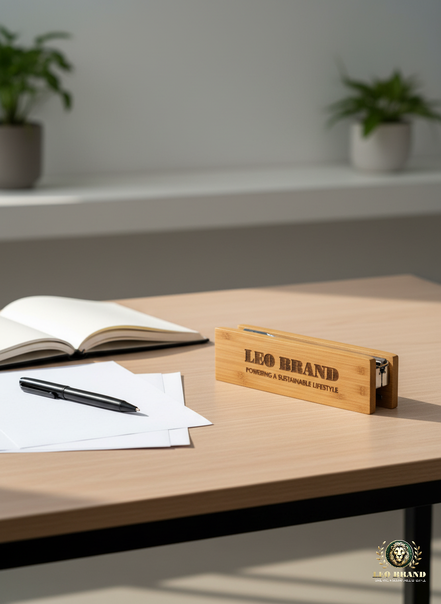 Bamboo Stapler - Eco Friendly, Stylish, Practical Office Accessory