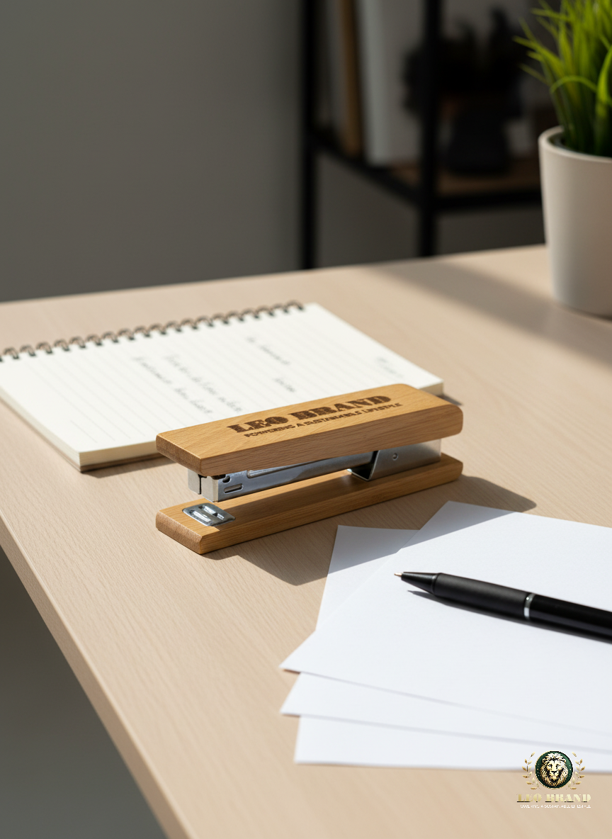 Bamboo Stapler - Eco Friendly, Stylish, Practical Office Accessory