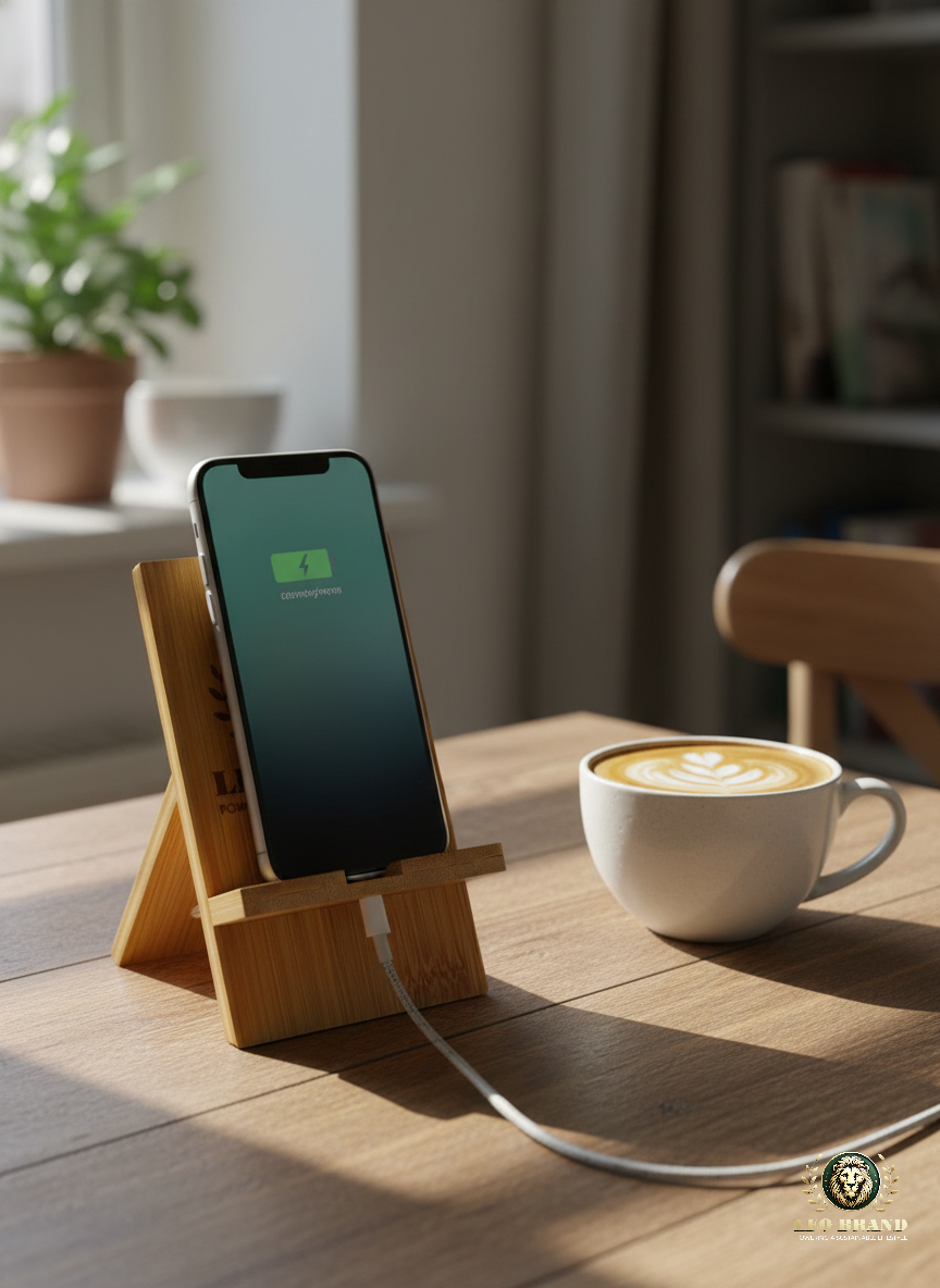 Bamboo Phone Stand - Eco Friendly, Handcrafted Wooden Holder for Smartphones