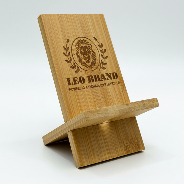 Bamboo Phone Stand - Eco Friendly, Handcrafted Wooden Holder for Smartphones
