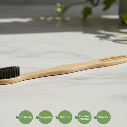 Bamboo Adult Toothbrush - Charcoal Activated Soft Bristle