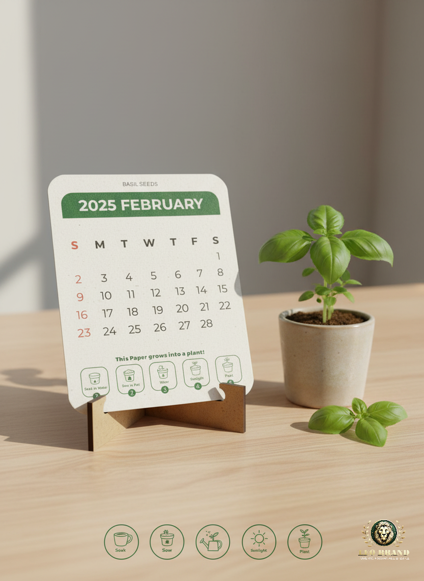 Plantable Calendar - Eco Friendly Seed Paper Calendar