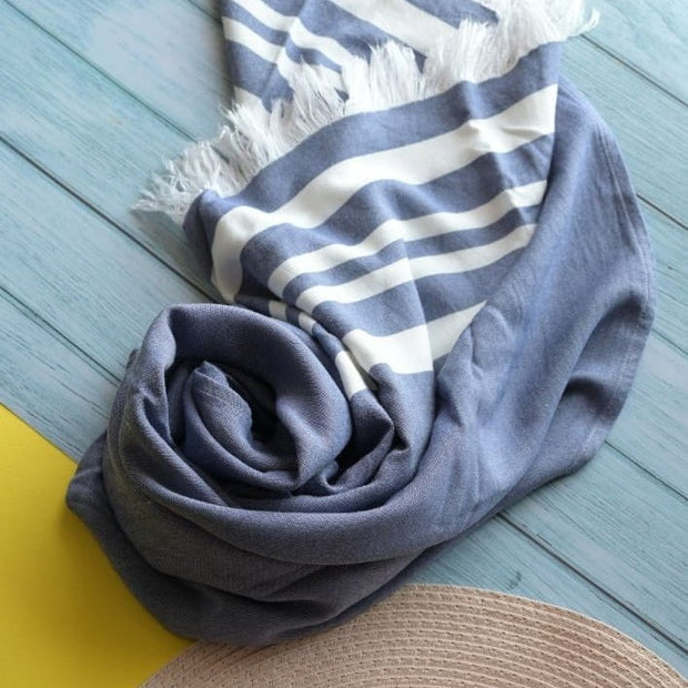 Bamboo Ultra Soft & Thin Turkish Towels (Powder Blue & Sunshine Yellow)