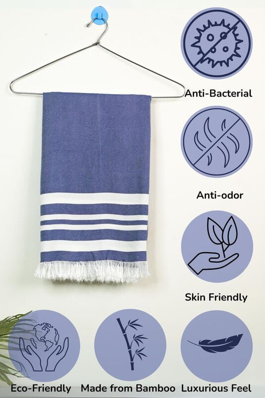 Bamboo Ultra Soft & Thin Turkish Towels (Powder Blue & Sunshine Yellow)