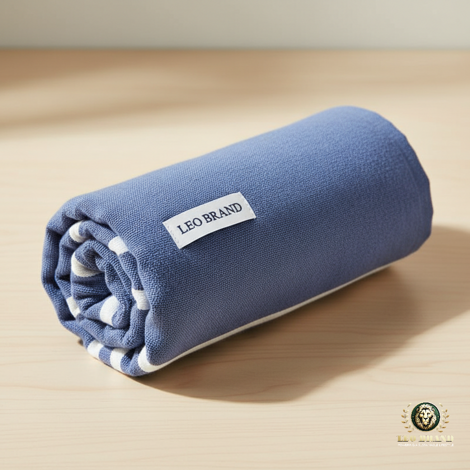 Bamboo Ultra Soft & Thin Turkish Towels (Powder Blue & Sunshine Yellow)