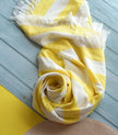 Bamboo Ultra Soft & Thin Turkish Towels (Powder Blue & Sunshine Yellow)