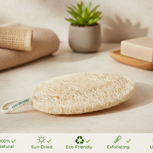 Natural Bath Loofah - 100% Sun Dried Organic Body Scrubber