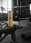 Bamboo 500ml Water Bottle - Thermos Bamboo Flask for Hot and Cold Beverages