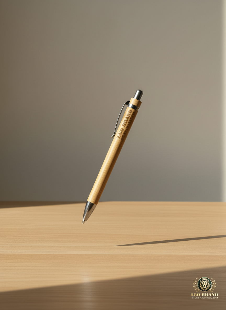 Bamboo Pen - Eco Friendly Ballpoint Pen with Natural Bamboo Barrel for Sustainable Writing