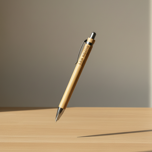 Bamboo Pen - Eco Friendly Ballpoint Pen with Natural Bamboo Barrel for Sustainable Writing