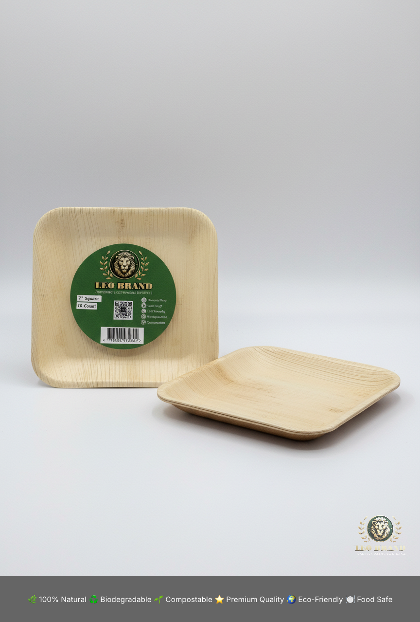 7 inch Premium Areca Palm Leaf Plates