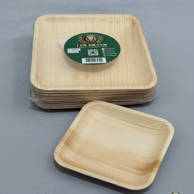 6 inch Premium Areca Palm Leaf Plates