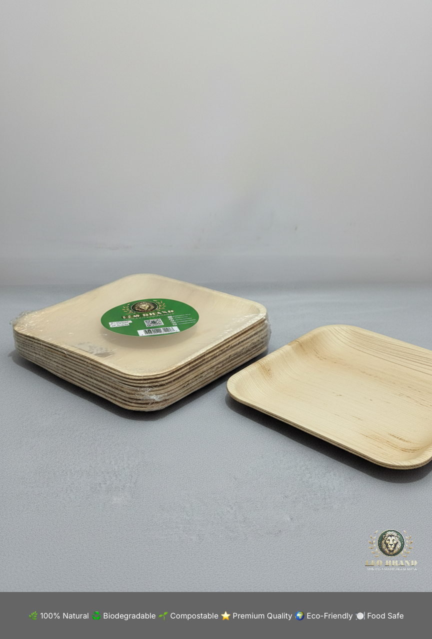 8 inch Premium Areca Palm Leaf Plates