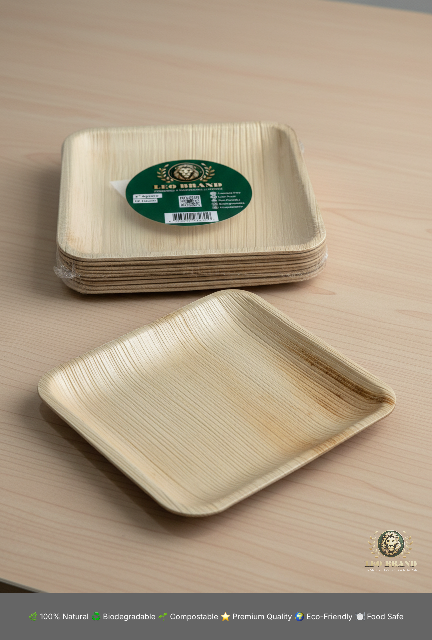 6 inch Premium Areca Palm Leaf Plates