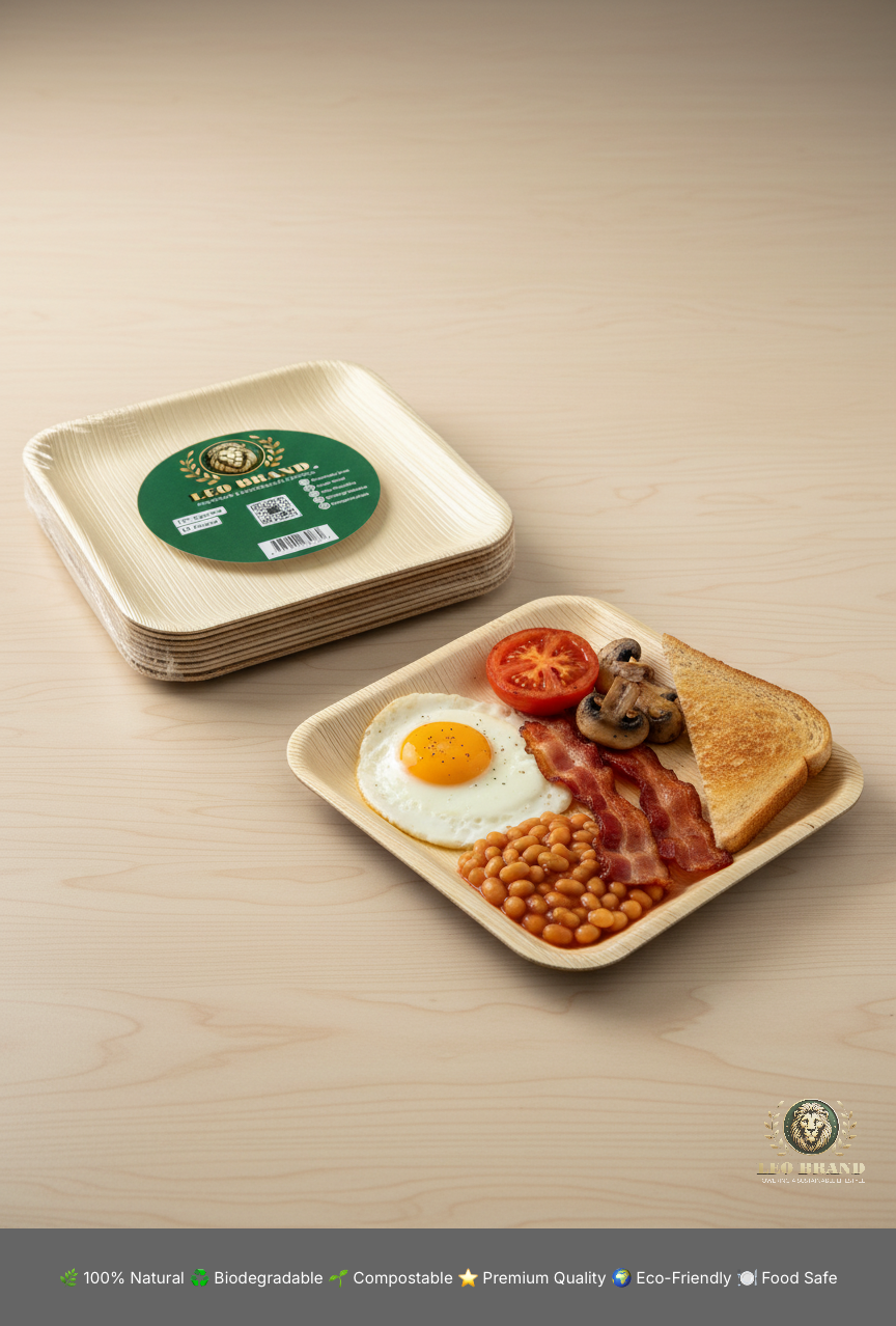 10” Premium Natural Areca Palm Leaf Plates