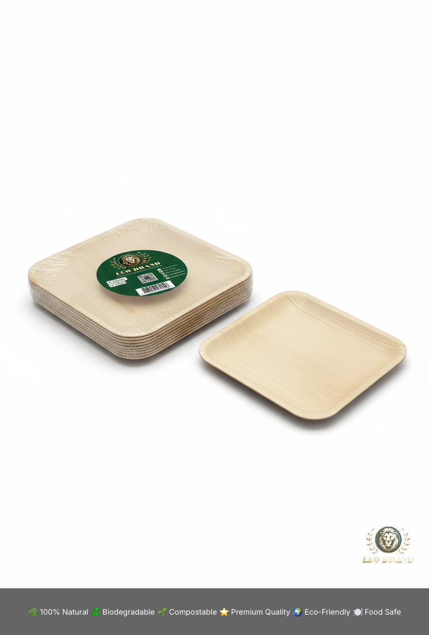 8 inch Premium Areca Palm Leaf Plates