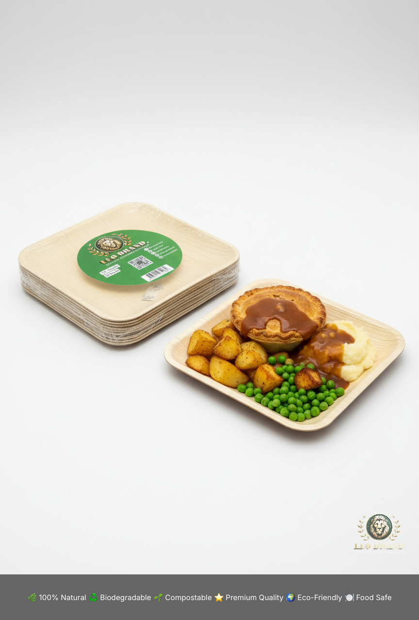 10” Premium Natural Areca Palm Leaf Plates