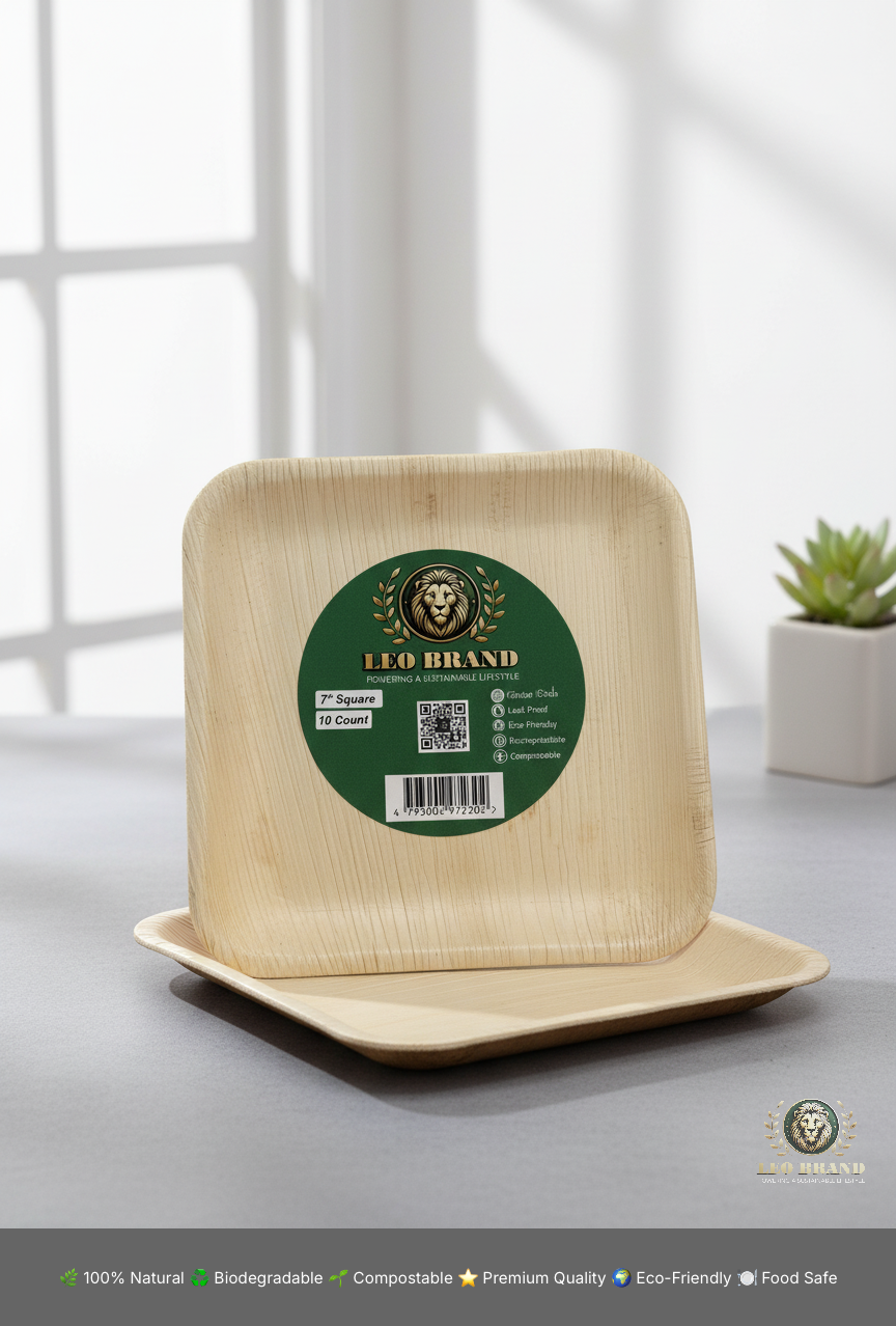 7 inch Premium Areca Palm Leaf Plates