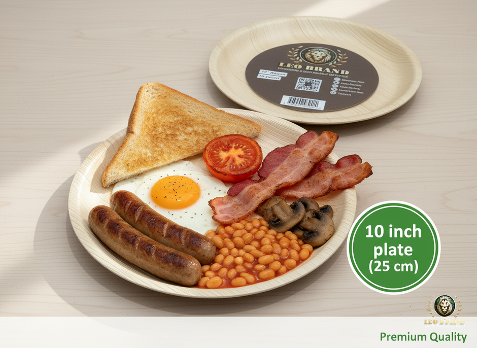 10” Premium Natural Areca Palm Leaf Plates