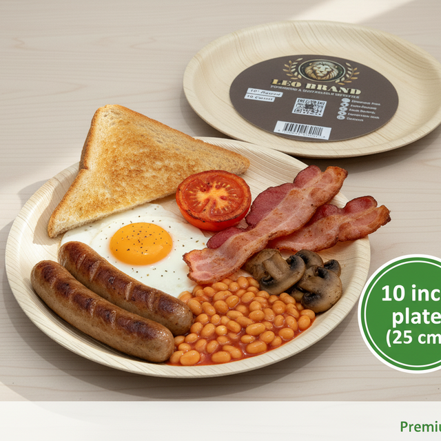 10” Premium Natural Areca Palm Leaf Plates