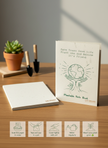 Plantable Notepad - Eco Friendly Recycled Paper Notebook with Seed Embedded Pages (Front and Back Cover)