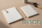 Plantable Notepad - Eco Friendly Recycled Paper Notebook with Seed Embedded Pages (Front and Back Cover)