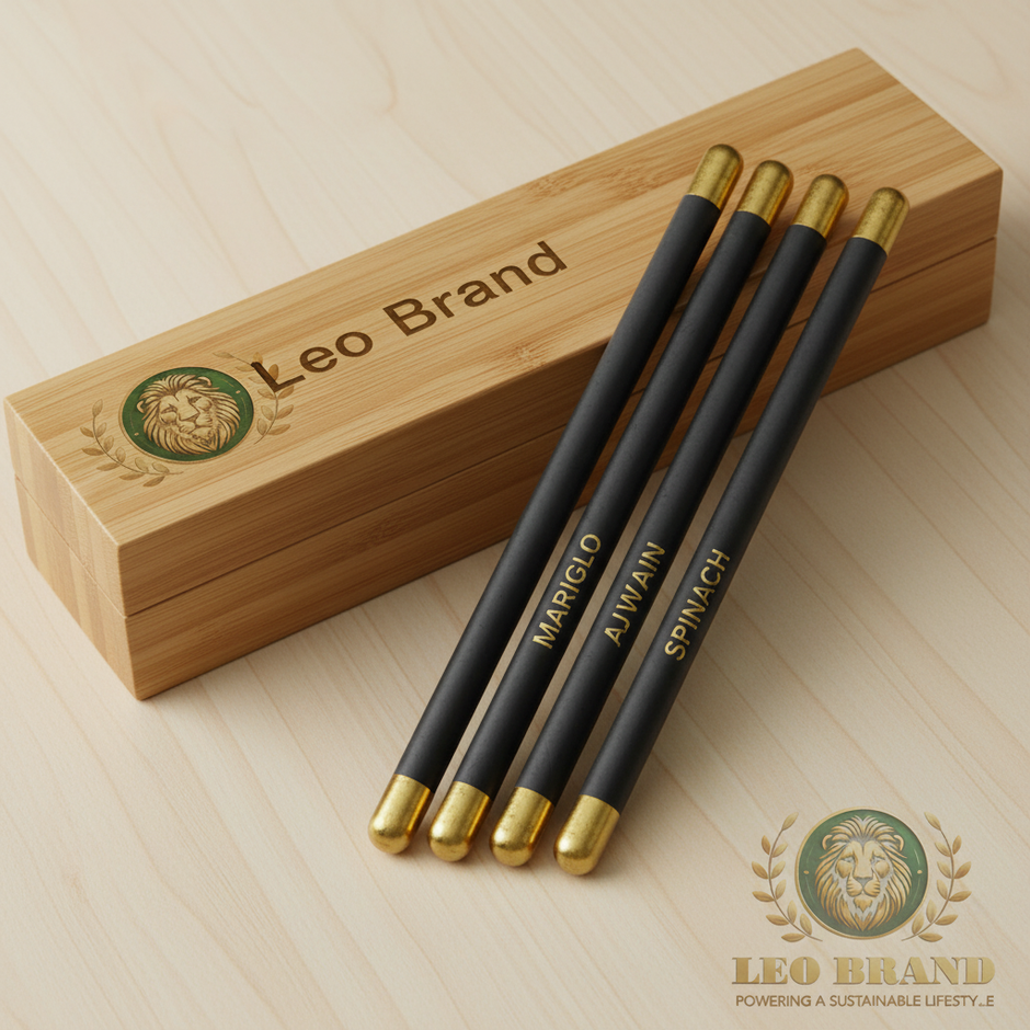 Black Paper Seed Pencil – Eco-Friendly Plantable Pencil (Pack of 10)
