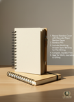 Bamboo Diary with Pen - Eco Friendly Spiral Bound Notebook for Writing and Gifting