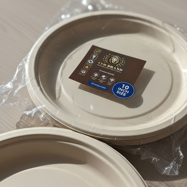 10 inch Premium Sugarcane Plate