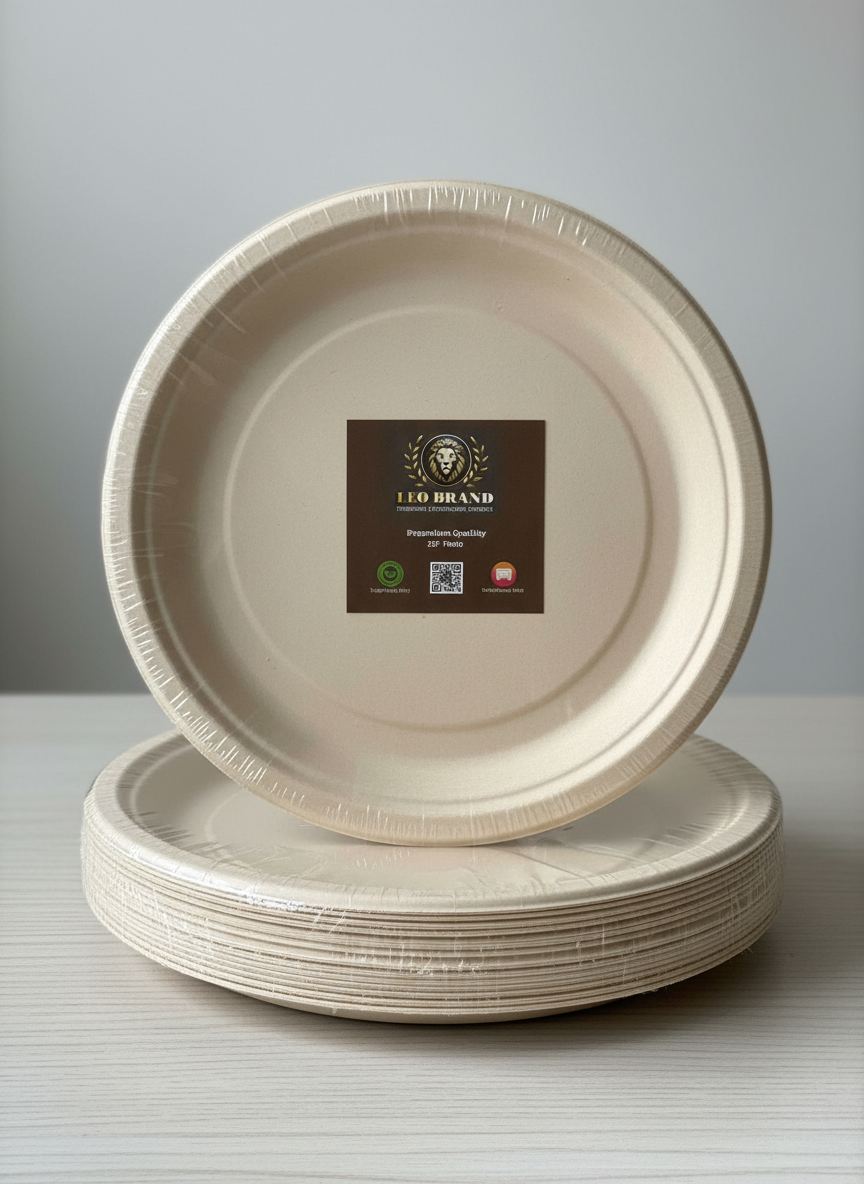 10 inch Premium Sugarcane Plate