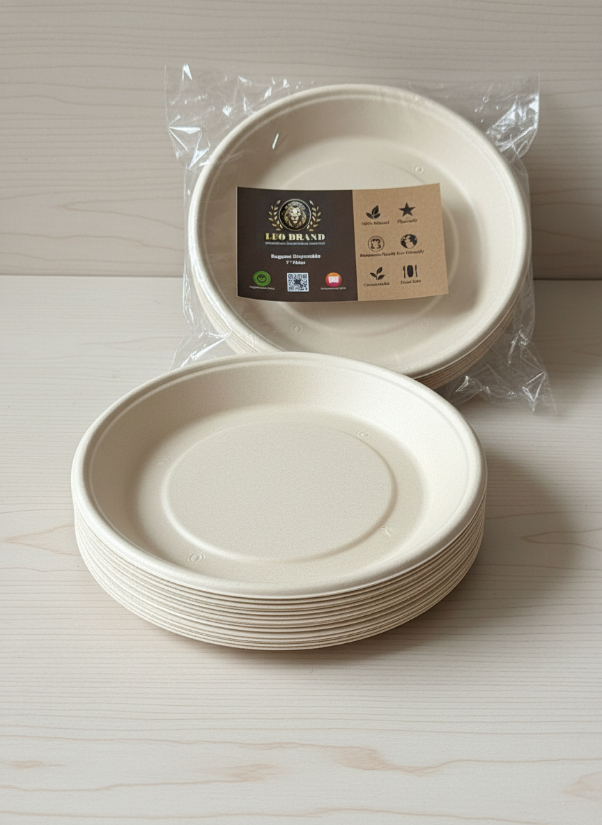 7 inch Premium Sugarcane Plate