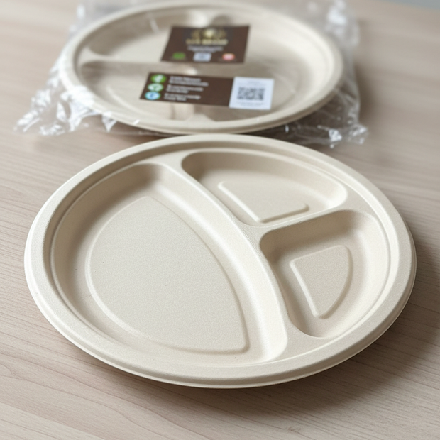 3CP Premium Sugarcane Tray & Plate