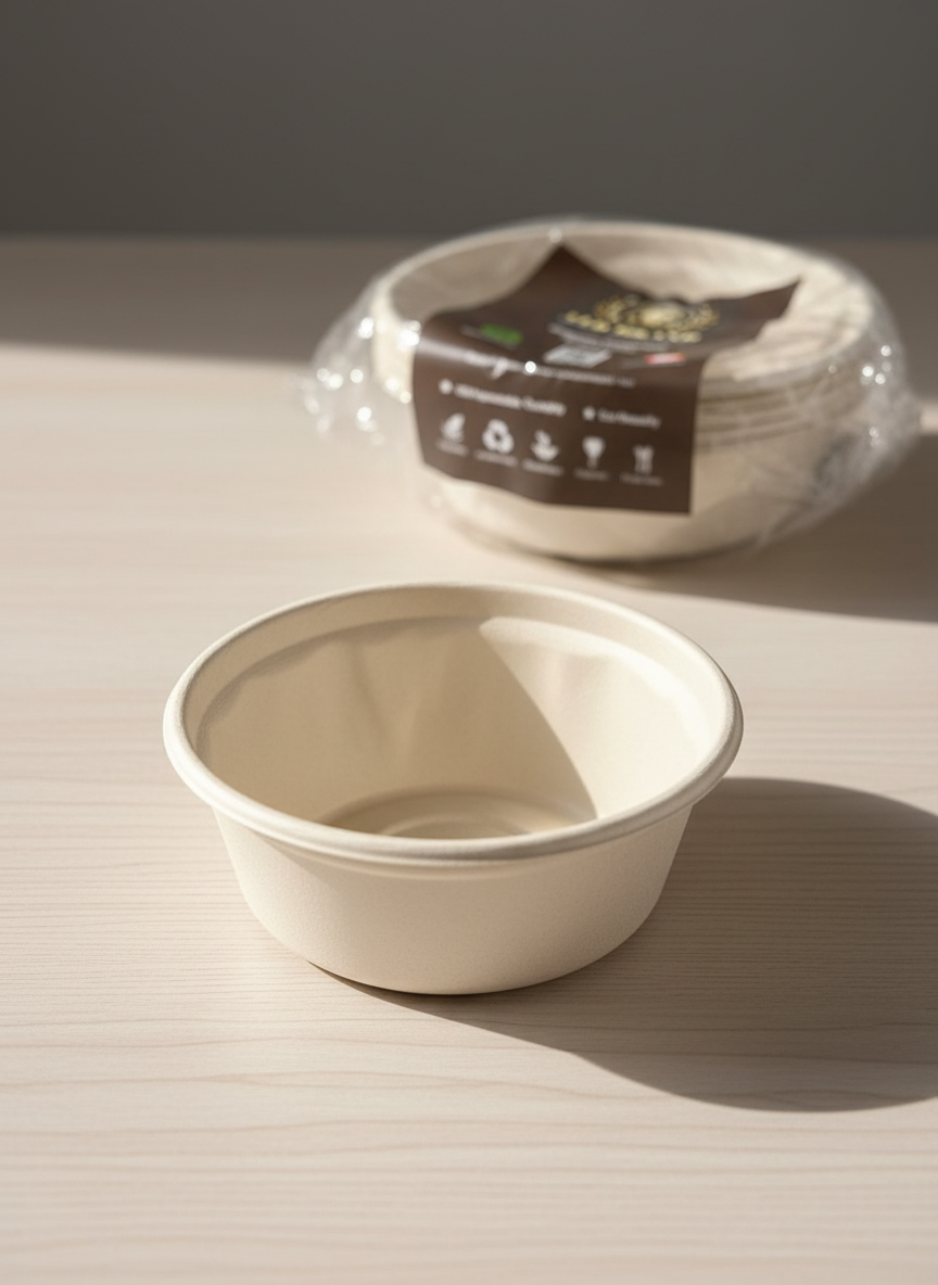 Premium Sugarcane Bowls with Lids